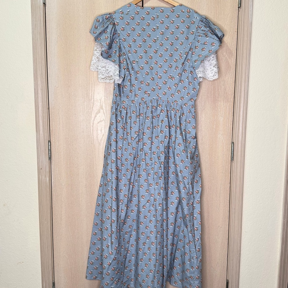 Recollection Mona Print Prairie Cottage Core Pioneer Vintage Style Cotton Dress - Picture 9 of 15
